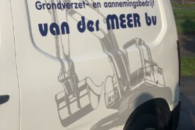 Autobelettering van der meer closeup